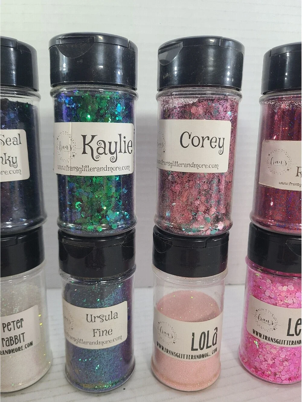 Fran's Lot of 12 High Quality Craft Glitters for Tumblers, Nails, Resin Art